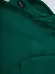 Зеленый худи для мальчика Sela оверсайз с вышивкой из мягкого футера на основе хлопка