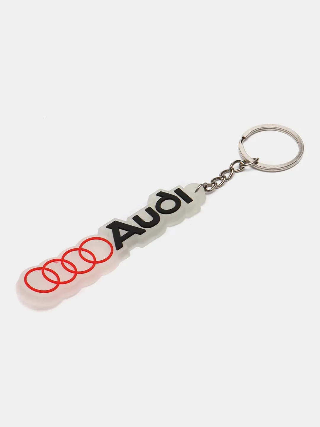 Алый брелок на ключи автомобиля "Марки автомобилей", резина 9*3 см