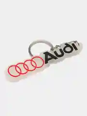 Алый брелок на ключи автомобиля "Марки автомобилей", резина 9*3 см