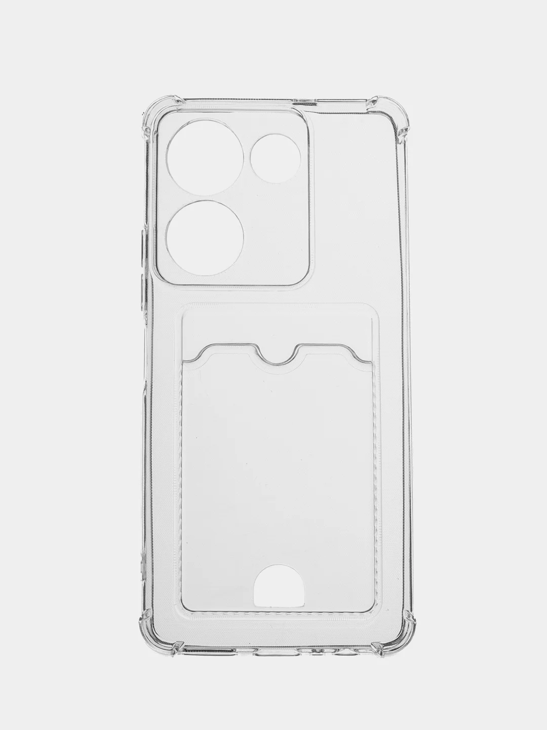 Марсала чехол для Tecno Camon 20 / 20 Pro, Техно Камон 20 Про, прозрачный, с карманом для карты
