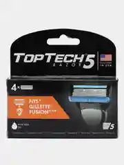 4 сменные кассеты для бритья TopTech Razor5. Совместимы с Gillette Fusion5,Fusion ProGlide