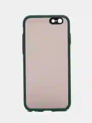 Лесной зеленый чехол матовый полупрозрачный с цветными кнопками на iPhone 6, 6s
