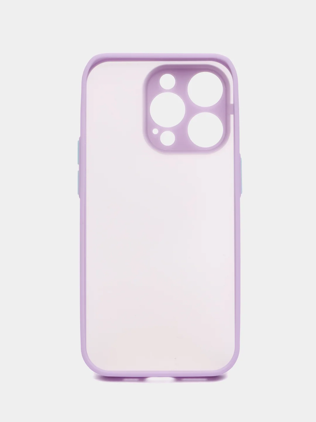 Лавандовый чехол iPhone 14 Pro (Айфон 14 Про), пластиковый, матовый, с цветными кнопками