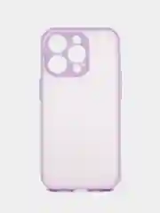 Лавандовый чехол iPhone 14 Pro (Айфон 14 Про), пластиковый, матовый, с цветными кнопками