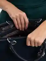 Сумка тоут кожаная, женская, замша