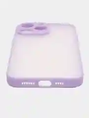 Лавандовый чехол iPhone 14 Pro Max (Айфон 14 Про Макс), пластиковый, матовый, с цветными кнопками