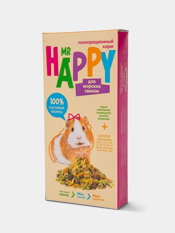 Корм сухой для морских свинок  MR HAPPY, 400 г