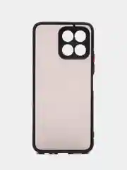 Черный чехол на Honor X6, Honor X8 5G / Хонор Х6, Х8 5Г пластиковый, матовый, с цветными кнопками