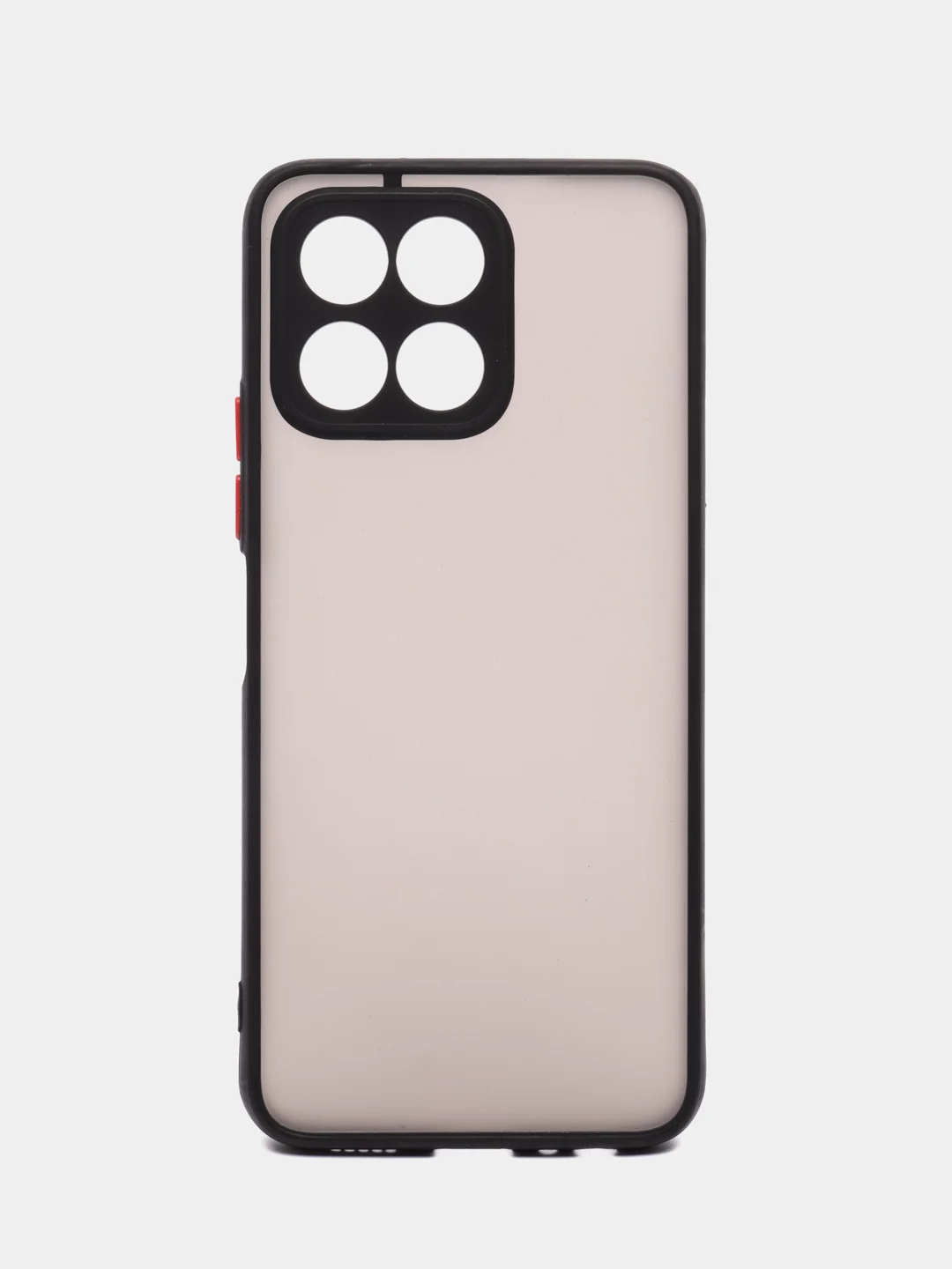 Черный чехол на Honor X6, Honor X8 5G / Хонор Х6, Х8 5Г пластиковый, матовый, с цветными кнопками