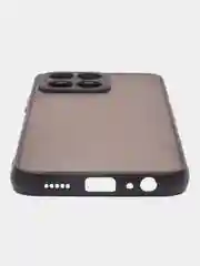 Черный чехол на Honor X6, Honor X8 5G / Хонор Х6, Х8 5Г пластиковый, матовый, с цветными кнопками