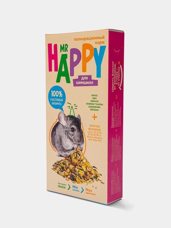 Корм сухой для шиншилл MR HAPPY, 400 г