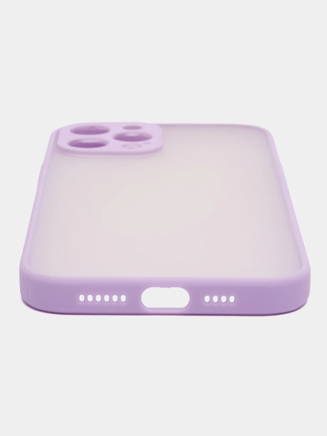 Лавандовый чехол на iPhone 12 Pro Max / Айфон 12 Про Макс пластиковый, матовый, с цветными кнопками