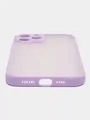 Лавандовый чехол на iPhone 12 Pro Max / Айфон 12 Про Макс пластиковый, матовый, с цветными кнопками