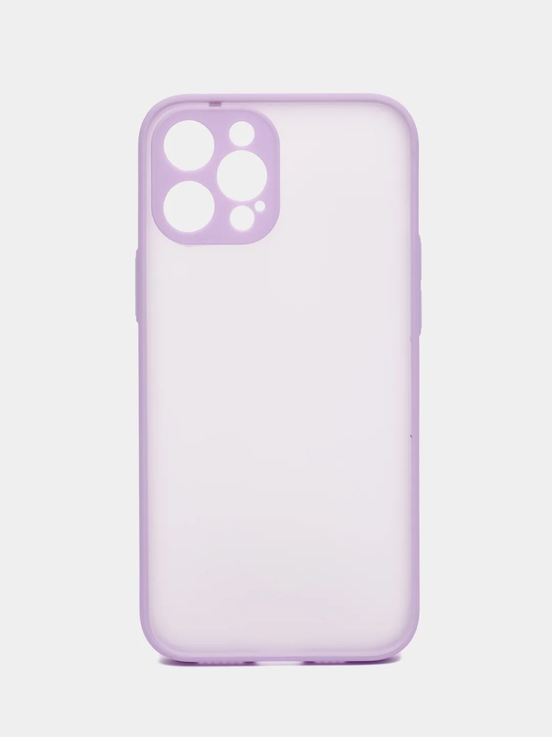 Лавандовый чехол на iPhone 12 Pro Max / Айфон 12 Про Макс пластиковый, матовый, с цветными кнопками