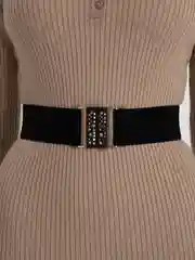 Индиго женский эластичный пояс, с декоративной пряжкой, ремень