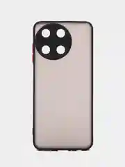 Черный чехол Realme 11 4G / Реалми 11 4Г, пластиковый, матовый, с цветными кнопками