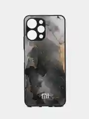 Серый чехол для Xiaomi Redmi 12 (Сяоми Редми 12), пластиковый, глянцевый