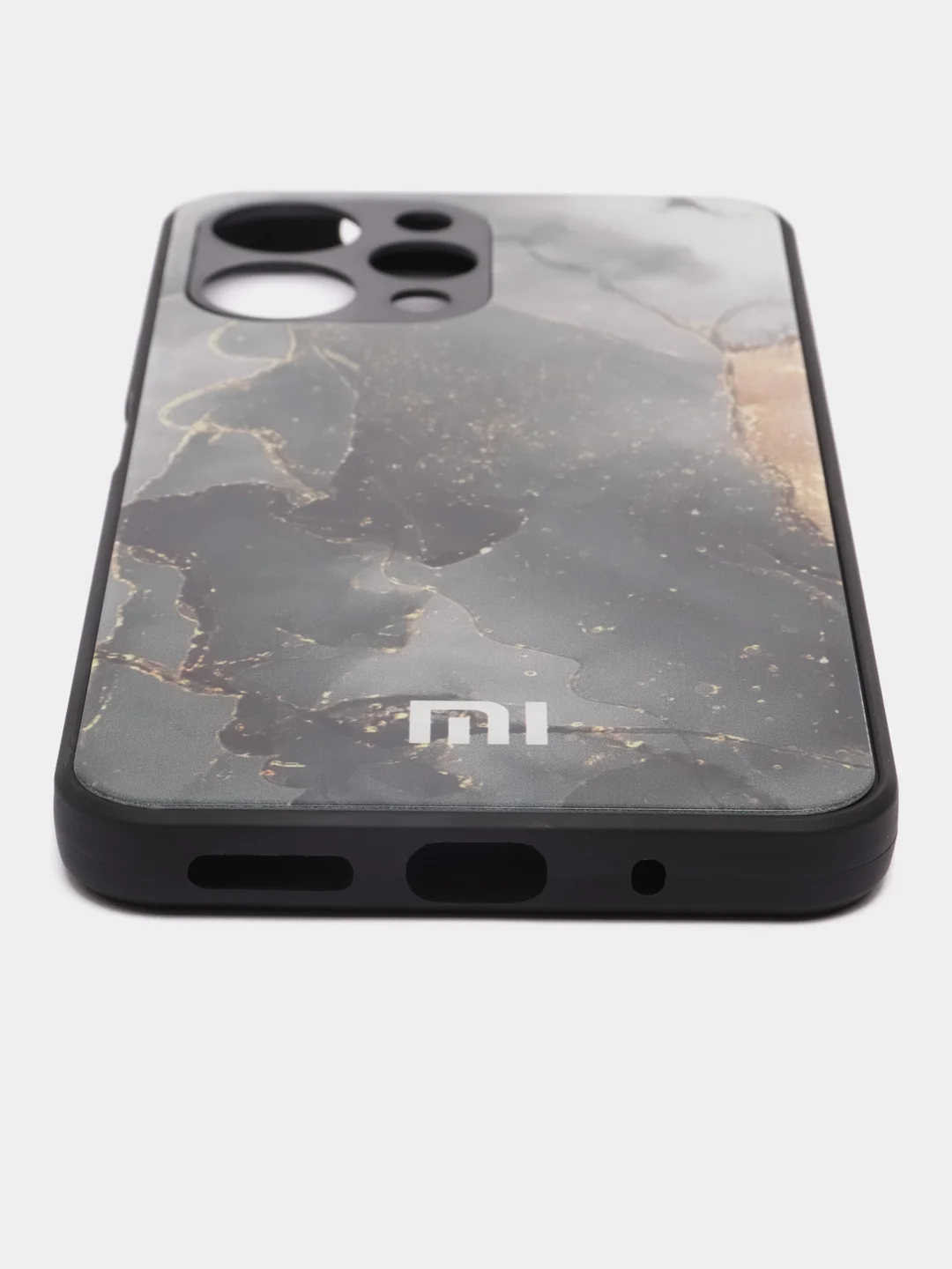 Серый чехол для Xiaomi Redmi 12 (Сяоми Редми 12), пластиковый, глянцевый