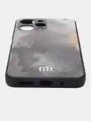 Серый чехол для Xiaomi Redmi 12 (Сяоми Редми 12), пластиковый, глянцевый