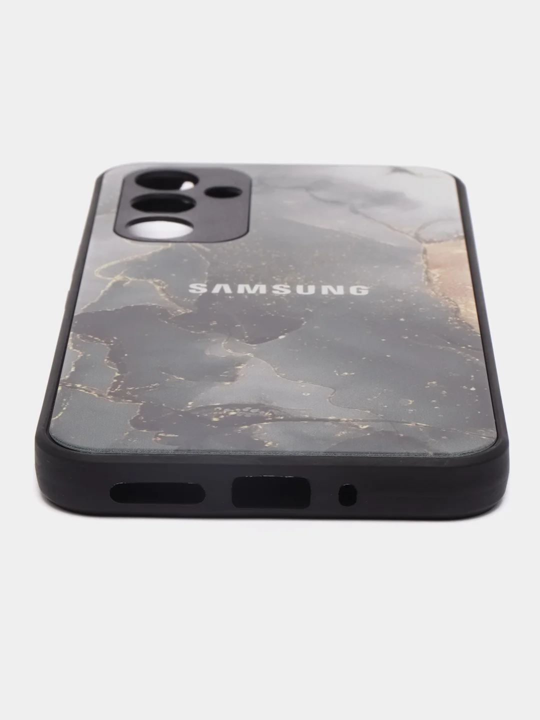 Серый чехол для Samsung Galaxy A54 (Самсунг Галакси А54), пластиковый, глянцевый