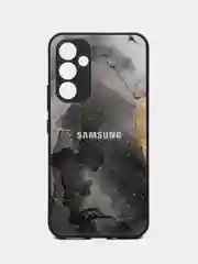 Серый чехол для Samsung Galaxy A54 (Самсунг Галакси А54), пластиковый, глянцевый
