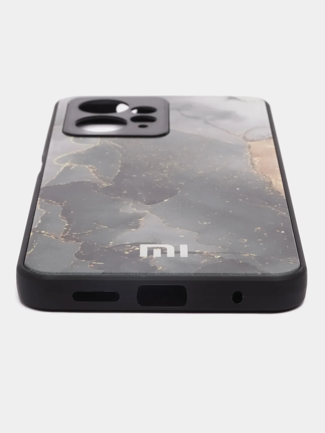 Серый чехол для Xiaomi Redmi Note 12 4G (Редми Нот 12 4Г), пластиковый, глянцевый