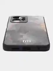 Серый чехол для Xiaomi Redmi Note 12 4G (Редми Нот 12 4Г), пластиковый, глянцевый