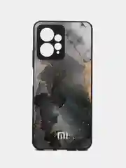 Серый чехол для Xiaomi Redmi Note 12 4G (Редми Нот 12 4Г), пластиковый, глянцевый