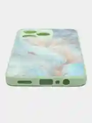 Бирюзовый чехол для Realme C51 / C53 / Реалми С51 / С53 / Realme Note 50 пластиковый, глянцевый