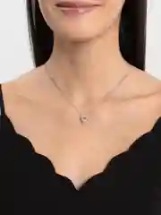 Белый цепочка с подвеской "Сердце"