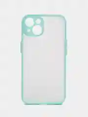 Бирюзовый чехол на iPhone 14 / Айфон 14 пластиковый, матовый, с цветными кнопками