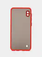 Красный чехол для Samsung Galaxy A10, Самсунг Галакси А10 пластиковый, матовый, с цветными кнопками