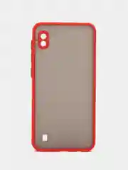 Красный чехол для Samsung Galaxy A10, Самсунг Галакси А10 пластиковый, матовый, с цветными кнопками