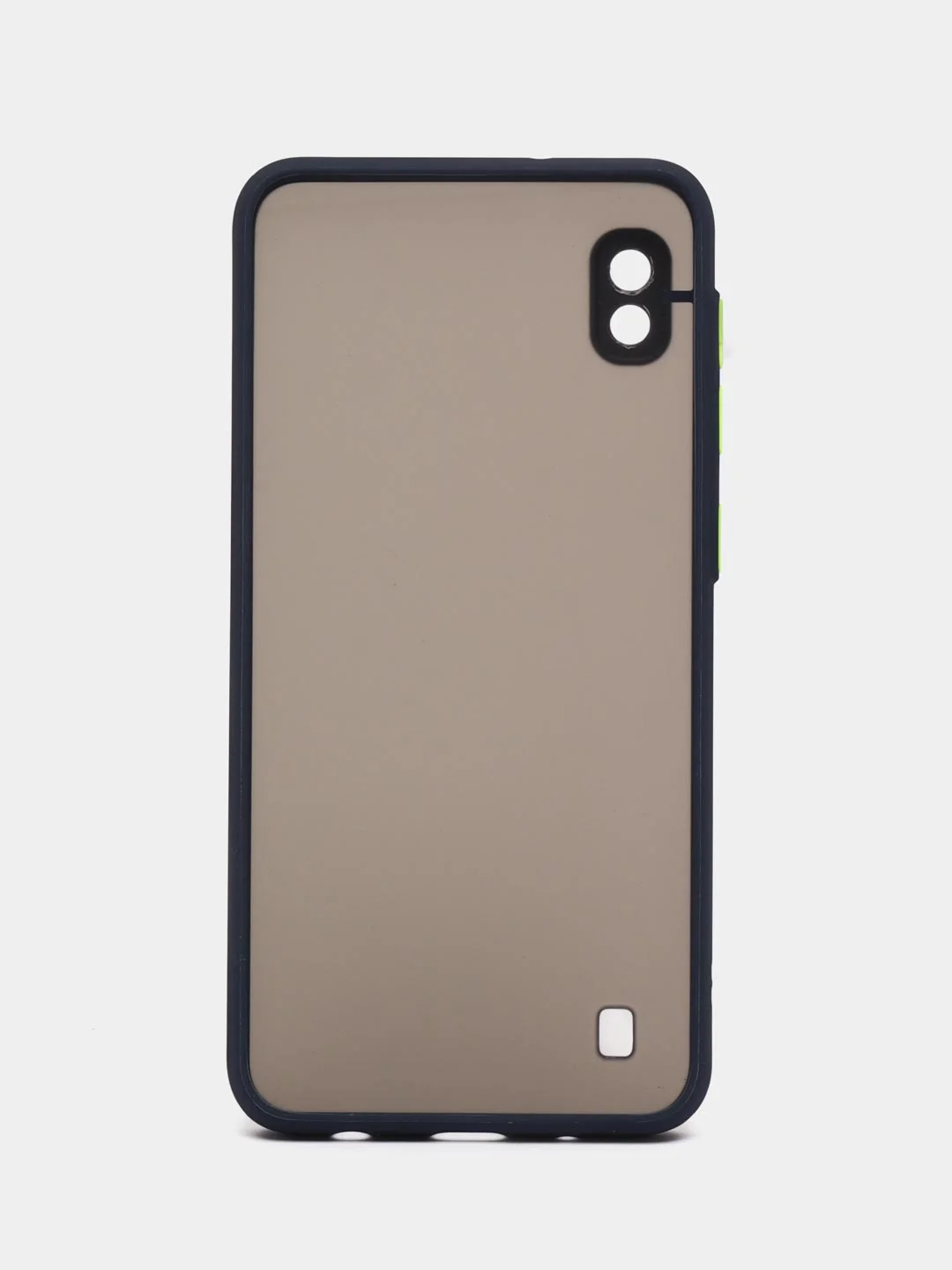 Темно-синий чехол для Samsung Galaxy A10, Самсунг Галакси А10 пластиковый, матовый, с цветными кнопками