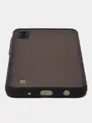Черный чехол для Samsung Galaxy A10, Самсунг Галакси А10 пластиковый, матовый, с цветными кнопками