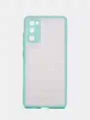 Бирюзовый чехол Samsung Galaxy S20 FE / Галакси С20 ФЕ пластиковый, матовый, с цветными кнопками