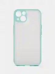 Мятный чехол iPhone 13 (Айфон 13), пластиковый, матовый, с цветными кнопками