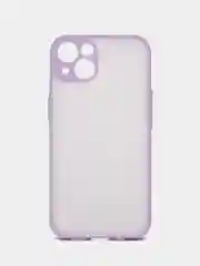 Сиреневый чехол iPhone 13 (Айфон 13), пластиковый, матовый, с цветными кнопками