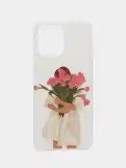 Кремовый чехол для Xiaomi Redmi 12 / Сяоми Редми 12, силиконовый, с рисунком