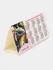 Бежевый календарь новогодний, настольный, календарь Дракон, 20,8 х 9,6 см