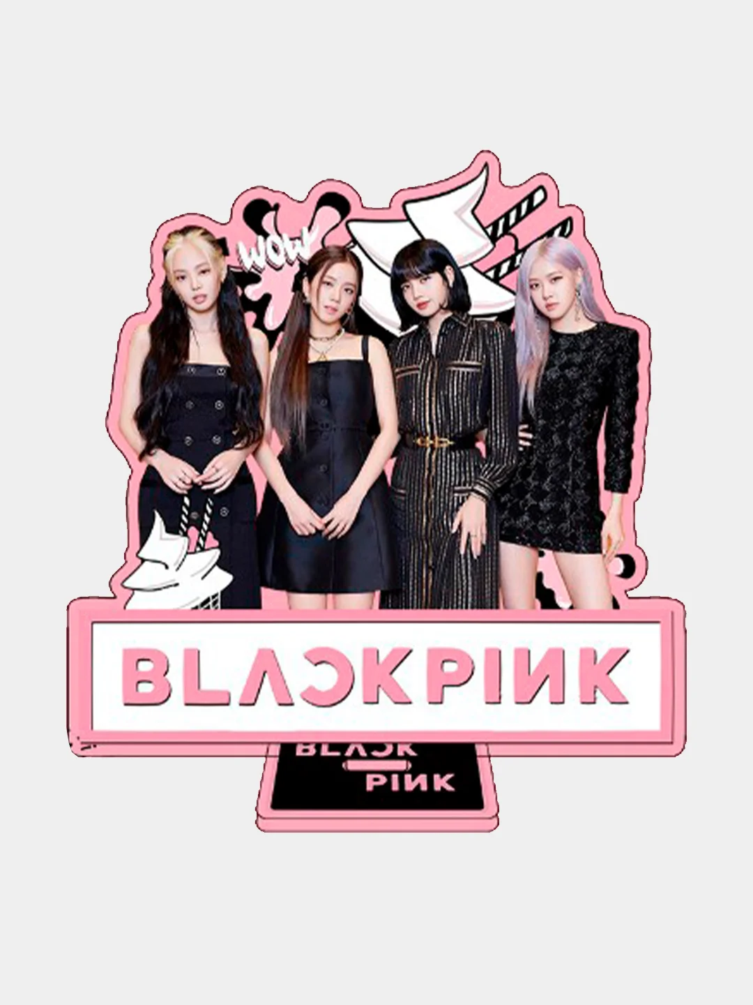 Розовый акриловая 2D фигурка, фигурка Blackpink, k-pop (кей-поп)