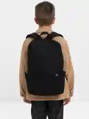 Черный рюкзак подростковый, 41,5 x 28 x 15,5 см, 1 отд., 4 кармана, ПЭ под ткань