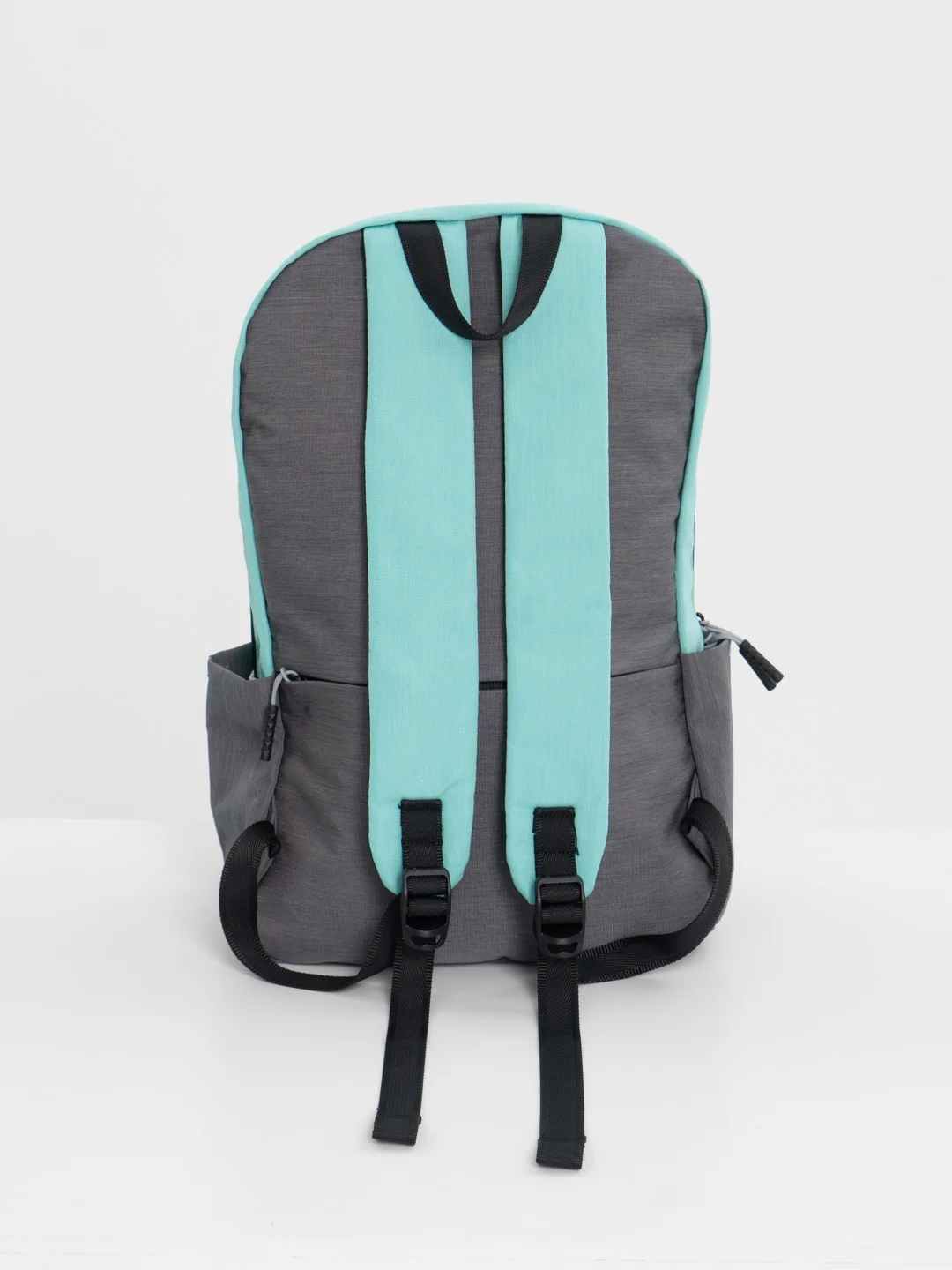 Бирюзовый рюкзак подростковый, 41,5 x 28 x 15,5 см, 1 отд., 4 кармана, ПЭ под ткань