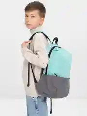 Бирюзовый рюкзак подростковый, 41,5 x 28 x 15,5 см, 1 отд., 4 кармана, ПЭ под ткань