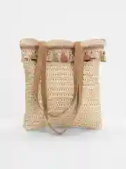 Белый сумка соломенная