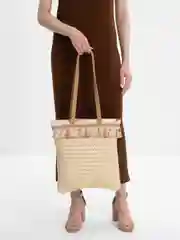 Белый сумка соломенная
