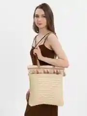 Белый сумка соломенная