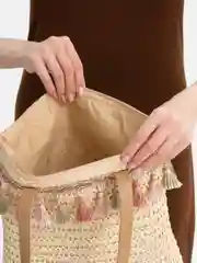 Белый сумка соломенная