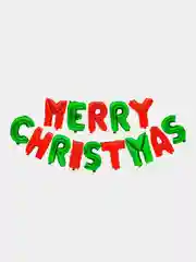 Красный гирлянда из воздушных фольгированных шаров Merry Christmas