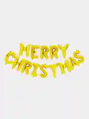 Золотой гирлянда из воздушных фольгированных шаров Merry Christmas